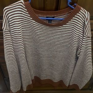 orangish/brownish striped soft sweater